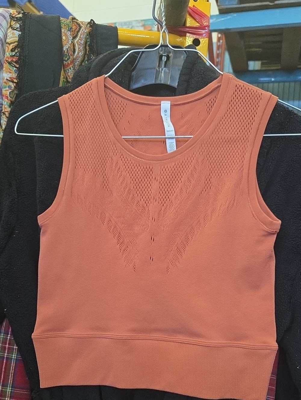 Athleta Rust Orange Sleeveless Knit Tank